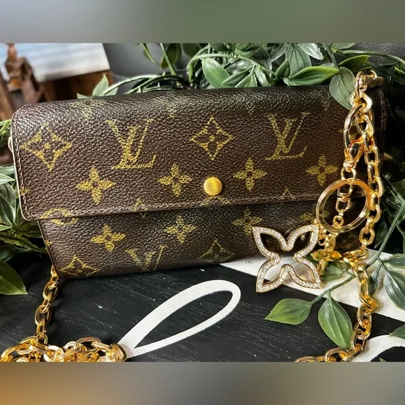 Louis Vuitton Sarah Wallet Vintage 2003 converted crossbody Preloved see photos - Picture 3 of 16